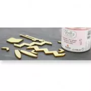 Triangle wooden spacer  2 holes to paint 40x18 mm