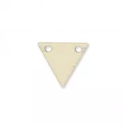 Natural wood triangular spacer with 2 holes to customize 19x17 mm