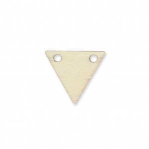 Natural wood triangular spacer with 2 holes to customize 19x17 mm
