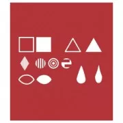 12 branding stamps for pyrograver  square/triangle/circle/diamond/drop