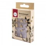 12 branding stamps for pyrograver  square/triangle/circle/diamond/drop