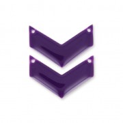 Herringbone Spacer 2 holes epoxy enameled 29 mm Violet x2