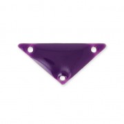 Triangle epoxy enameled spacer 3 holes 20 mm Violet x5
