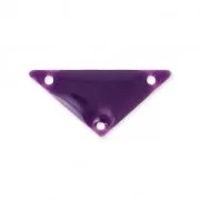 Triangle epoxy enameled spacer 3 holes 20 mm Violet x5