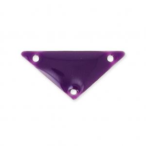 Triangle epoxy enameled spacer 3 holes 20 mm Violet x5