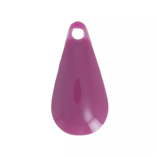 Drop pendant epoxy enameled 12 mm - Purple x10
