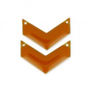 Herringbone Spacer 2 holes epoxy enameled 29 mm Terracotta x2|raw }}