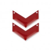 Spacers metal chevron 2 holes epoxy resin 29 mm - Dark red x2|raw }}