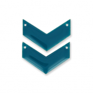 Herringbone Spacer 2 holes epoxy enameled 29 mm Oil x2