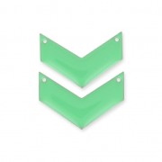 Herringbone Spacer 2 holes epoxy enameled 29 mm Mint x2|raw }}