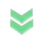 Herringbone Spacer 2 holes epoxy enameled 29 mm Mint x2