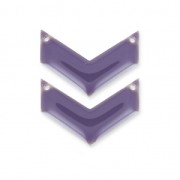 Herringbone Spacer 2 holes epoxy enameled 29 mm Lilac