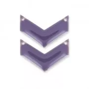Herringbone Spacer 2 holes epoxy enameled 29 mm Lilac