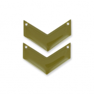 Herringbone Spacer 2 holes epoxy enameled 29 mm Kaki x2