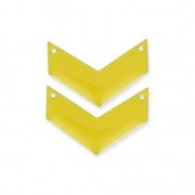 Herringbone Spacer 2 holes epoxy enameled 29 mm Yellowx2|raw }}