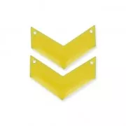 Herringbone Spacer 2 holes epoxy enameled 29 mm Yellowx2