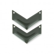 Herringbone Spacer 2 holes epoxy enameled 29 mm Medium Grey x2