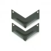 Herringbone Spacer 2 holes epoxy enameled 29 mm Medium Grey x2