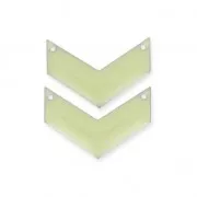 Herringbone Spacer 2 holes epoxy enameled 29 mm Cream x2