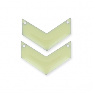 Herringbone Spacer 2 holes epoxy enameled 29 mm Cream x2
