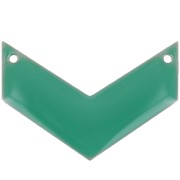 Herringbone Spacer 2 holes epoxy enameled 29 mm emerald green x2|raw }}
