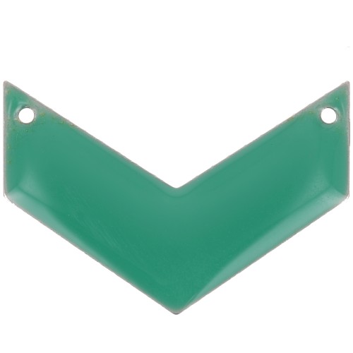 Herringbone Spacer 2 holes epoxy enameled 29 mm emerald green x2