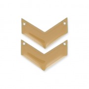 Herringbone Spacer 2 holes epoxy enameled 29 mm Beige x2|raw }}
