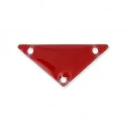 Spacers metal triangle 3 holes epoxy resin 20 mm - Dark red x5