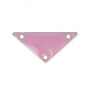 Triangle epoxy enameled spacer 3 holes 20 mm Pink x5|raw }}