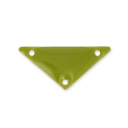 Triangle epoxy enameled spacer 3 holes 20 mm Olive x5|raw }}