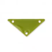 Triangle epoxy enameled spacer 3 holes 20 mm Olive x5