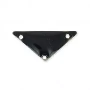 Triangle epoxy enameled spacer 3 holes 20 mm Black x5