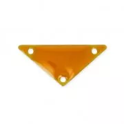 Triangle epoxy enameled spacer 3 holes 20 mm Mustard x5