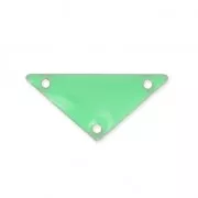 Triangle epoxy enameled spacer 3 holes 20 mm Mint x5