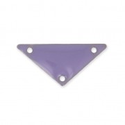 Triangle epoxy enameled spacer 3 holes 20 mm Lilac x5|raw }}