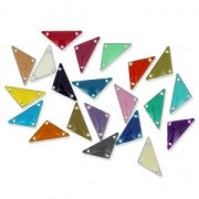 Triangle epoxy enameled spacer 3 holes 20 mm Medium Grey x5
