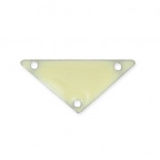 Triangle epoxy enameled spacer 3 holes 20 mm Creamx5|raw }}