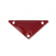 Triangle epoxy enameled spacer 3 holes 20 mm burgundy x5|raw }}