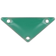 Triangle epoxy enameled spacer 3 holes 20 mm emerald green x5|raw }}