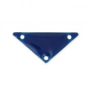 Triangle epoxy enameled spacer 3 holes 20 mm Night Blue x5|raw }}