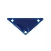 Triangle epoxy enameled spacer 3 holes 20 mm Night Blue x5