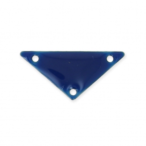 Triangle epoxy enameled spacer 3 holes 20 mm Night Blue x5