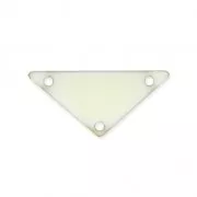 Triangle epoxy enameled spacer 3 holes 20 mm White x5