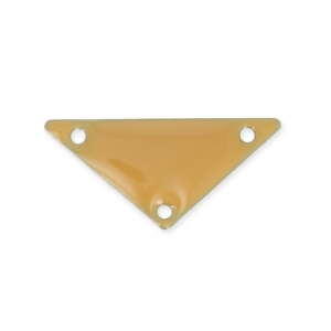 Triangle epoxy enameled spacer 3 holes 20 mm Beige x5