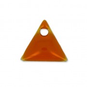 Metal triangle pendant epoxy enameled 8 mm Terracotta x8|raw }}