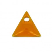 Metal triangle pendant epoxy enameled 8 mm Mustard x8|raw }}