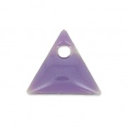 Metal triangle pendant epoxy enameled 8 mm Lilac x8