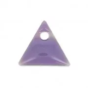 Metal triangle pendant epoxy enameled 8 mm Lilac x8