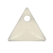 Metal triangle pendant epoxy enameled 8 mm Cream x8