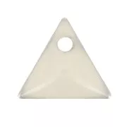 Metal triangle pendant epoxy enameled 8 mm Cream x8